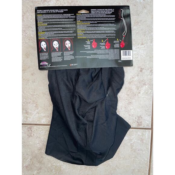 GHOST FACE SCARY MOVIE WASSUP BLEEDING MASK COSTUME NEW - Picture 2 of 2